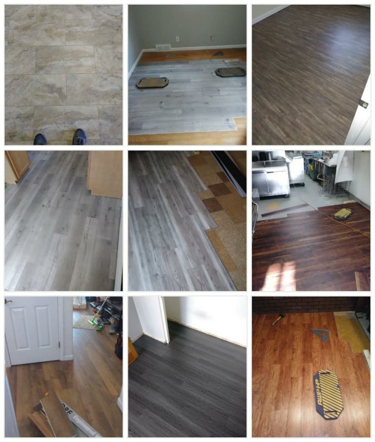 Luxury vinyl plank flooring installation
