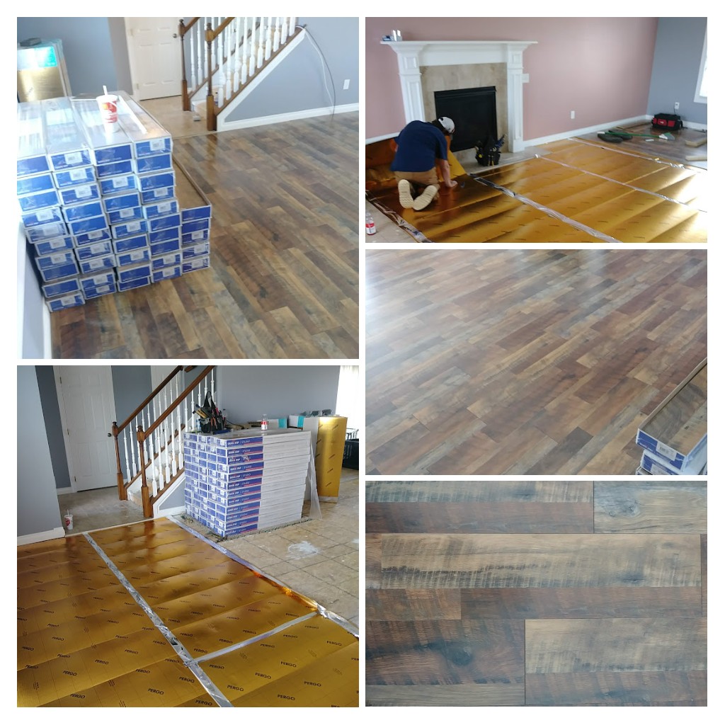 Laminate flooring installation